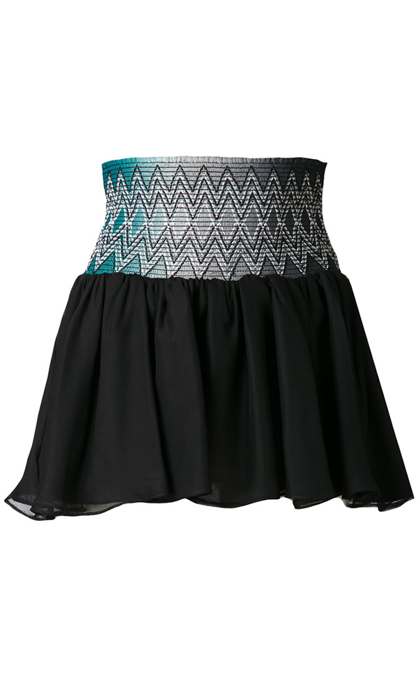 Smocked waist skirt